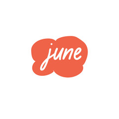 Cute Month and Day lettering Pastel color Sticker