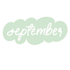 Naklejka na ściany i meble Cute Month and Day lettering Pastel color Sticker