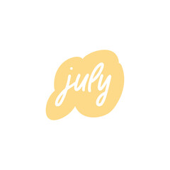 Cute Month and Day lettering Pastel color Sticker