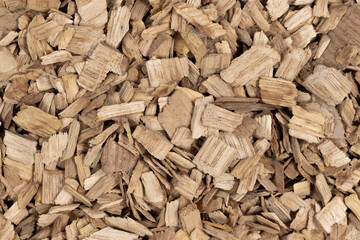 Wooden chips texture background. small wood chips for smoking. sawdust texture. ecological fue