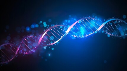 Science template wallpaper or banner with a DNA mole