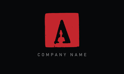 letter A logo with abstract design