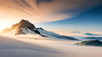 mountains above the clouds, png