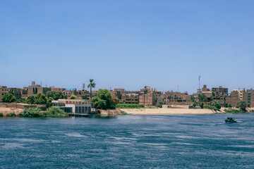 Egyptian Luxury: Luxor Port from Nile Cruise Ship. Egypt Summer Travel