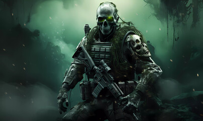Undead Onslaught: Modern Warfare's Zombie Challenge - obrazy, fototapety, plakaty
