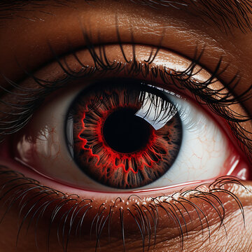 this image showcases a striking blend of light red and dark gold tones, with a glass-like quality akin to a volcano. Shot on a 70mm lens