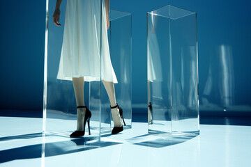 fashion photgraphy glass reflextion minimalistic