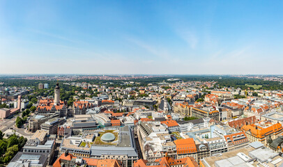 Panoramic view of Leipzig