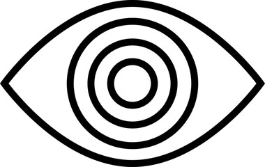 Simple eye icon. Vector illustration on isolated background. Business concept eyesight eye pictogram