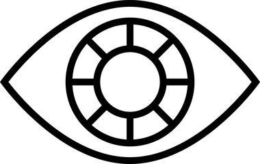 Simple eye icon. Vector illustration on isolated background. Business concept eyesight eye pictogram