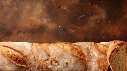 Bread. copyspace and top view for background.