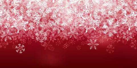 Fotobehang Donkerrood クリスマス　雪　風景　冬　背景