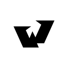 Letter W icon logo vector template.