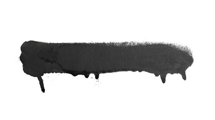 A stripe of black spray paint