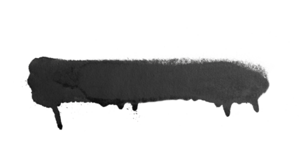 A stripe of black spray paint