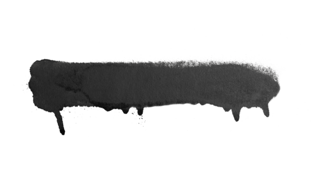 A stripe of black spray paint