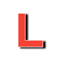 3d Letter L uppercase capital sign symbol alphabet on transparent background