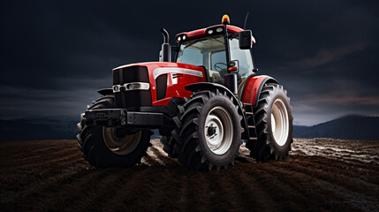 Red generic tractor