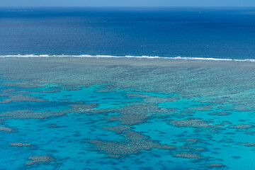 Bird's eye view of the Great Barrier Reef