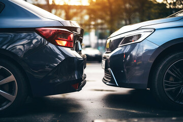 Photo of parked cars in a row