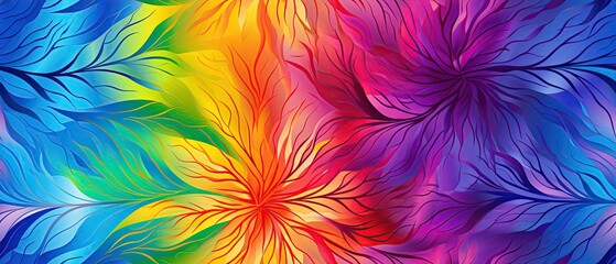 Fototapeta na wymiar Colorful seamless star shaped tie dye pattern