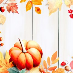 autumn still life with pumpkin creative AI design