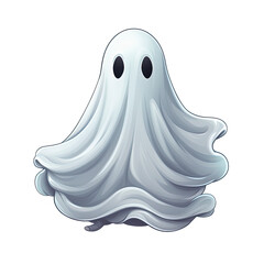 Scary halloween ghost on a transparent backgound
