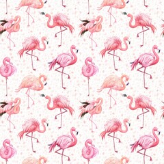 Flamingo seamless patterrn