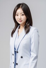 business models photo portrait of young asian business woman on white background