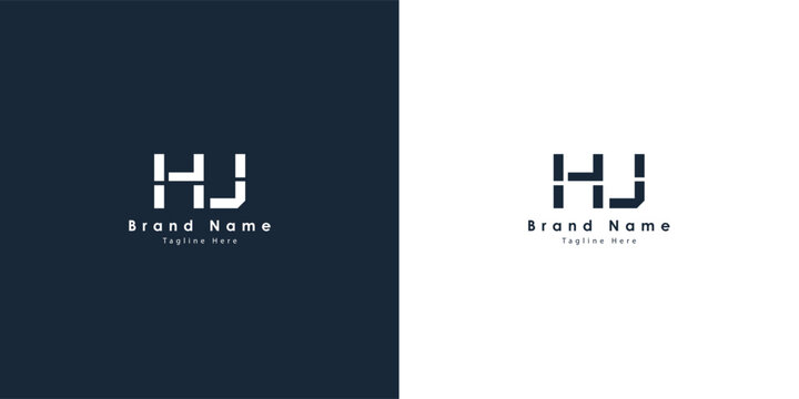 HJ Letters vector logo design