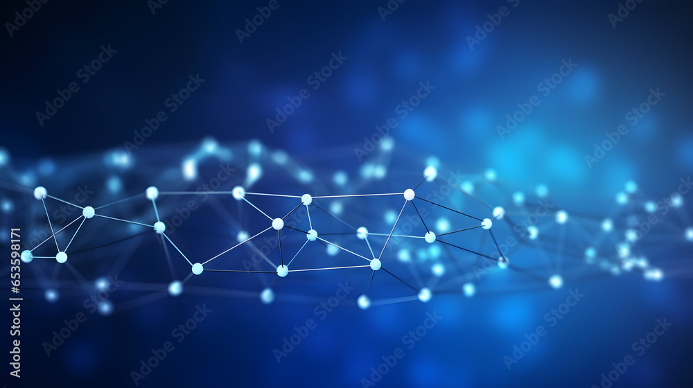 Poster abstract background with glowing lines with clouds. Cloud computing technology and big data concept or data analytic information. Artificial intelligence
