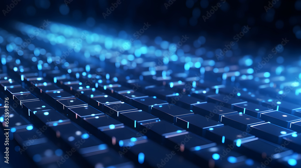 Aufkleber abstract background with glowing lines with clouds. Cloud computing technology and big data concept or data analytic information. Artificial intelligence