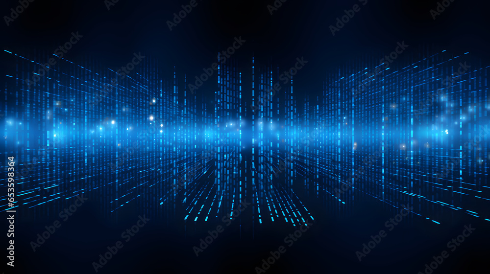 Poster abstract background with glowing lines with clouds. Cloud computing technology and big data concept or data analytic information. Artificial intelligence
