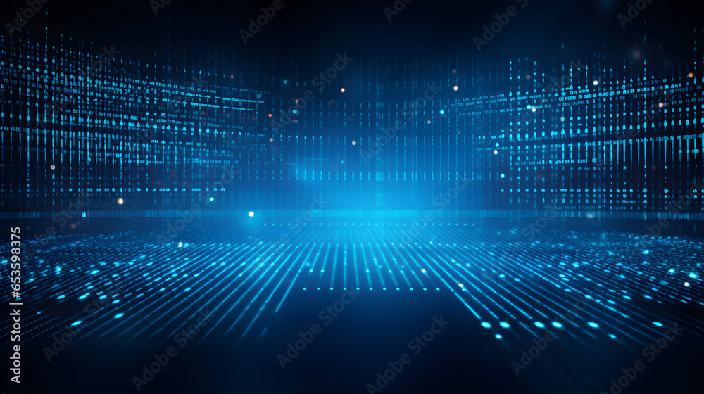 Poster abstract background with glowing lines with clouds. Cloud computing technology and big data concept or data analytic information. Artificial intelligence