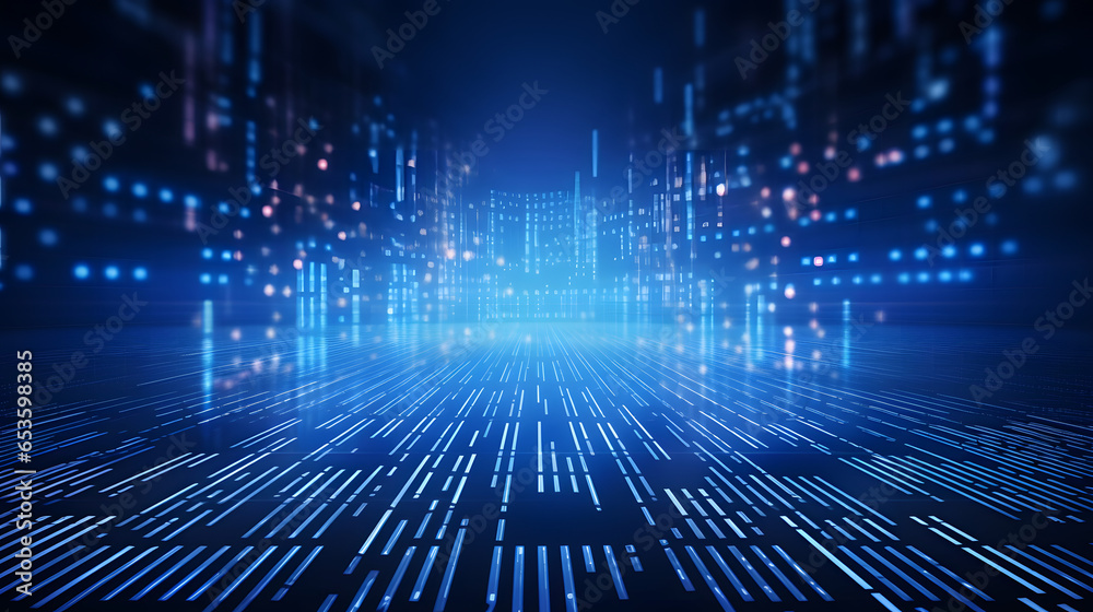 Poster abstract background with glowing lines with clouds. Cloud computing technology and big data concept or data analytic information. future of cityscape 