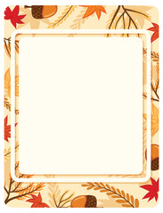 Autumn Leaves A-Frame Border Template