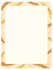 Autumn Leaves A-Frame Border Template Background