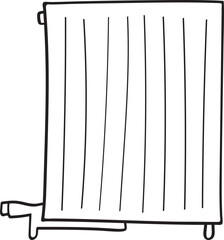 Radiator icon outline isolated on transparent background. Home heater vector clipart illustration