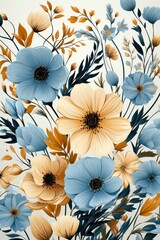 Floral background generative ai