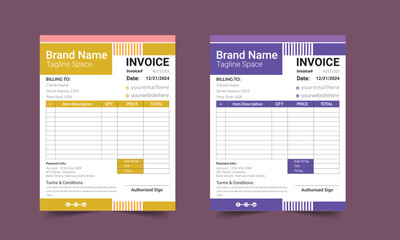 professional design invoice, quotation, letterhead template for you