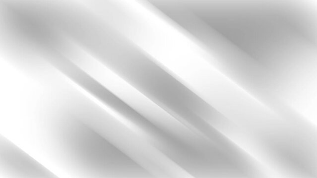  white stripes animation. Digital minimal geometric 3d BG. Technology metallic wave line background .