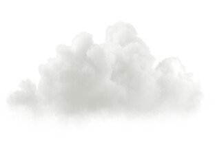 White purity clouds on transparent backgrounds 3d rendering png