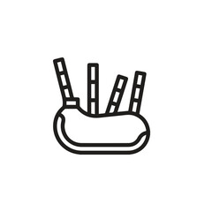 Galician Gaita icon vector. Linear style sign for mobile concept and web design .Galician Gaita symbol illustration. Pixel vector graphics - Vector.