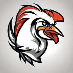 A logo for a business or sports team featuring a stylized rooster bird that is suitable for a t-shirt graphic.