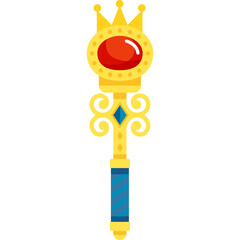 scepter king golden illustration