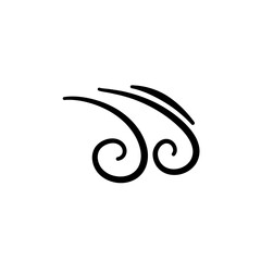 Hand drawn wind air flow icon 
