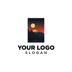 mountain logo template vector emblem