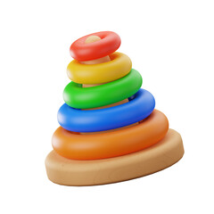 Stacking Ring Kids Education Toys 3D Illustrations