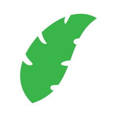 Green leaf, tree branch svg cut file. Isolated vector illustration.