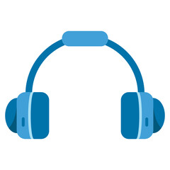 Headphone Communicating Sticker Color 2D Color Illustrations